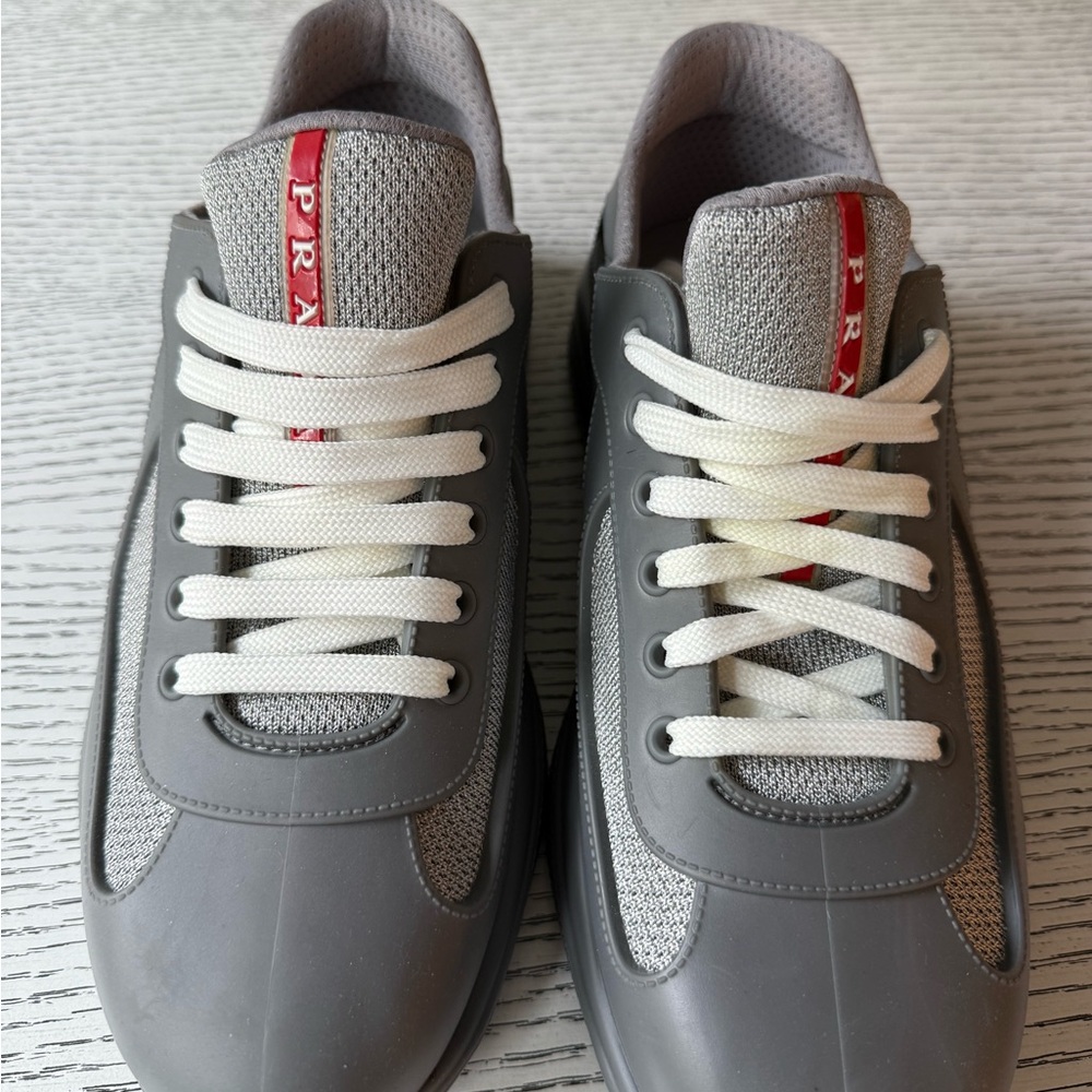 NWOT Prada America's Cup Soft rubber and bike fabric sneakers Size: 43